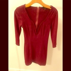 Sexy, Fitted, Suede-look Privy Dress